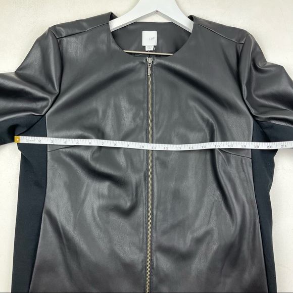 J. Jill Faux Leather Zip Jacket - Picture 5 of 10
